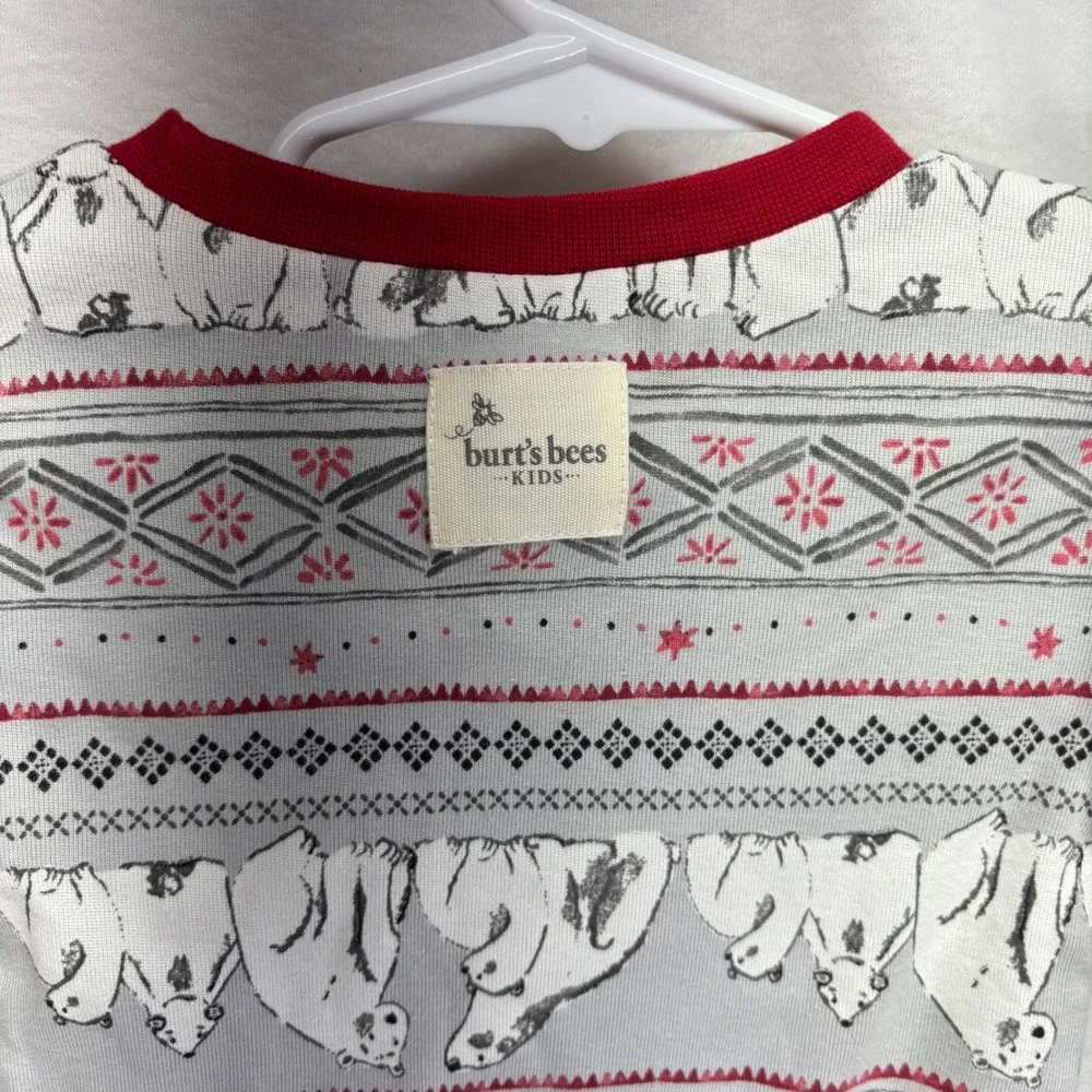 Burts Bees Kids Organic Cotton Snug‎ Fit Pajama Top Polar Bear Print 2T